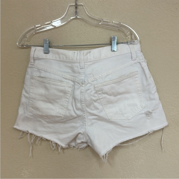 We the Free White Distressed Denim Shorts - Picture 7 of 7